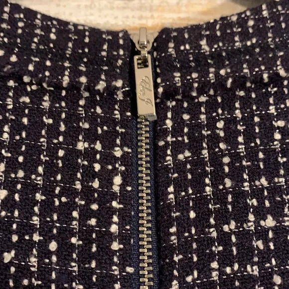 Eliza J Sparkly Tweed Blue and White Dress - Picture 4 of 9